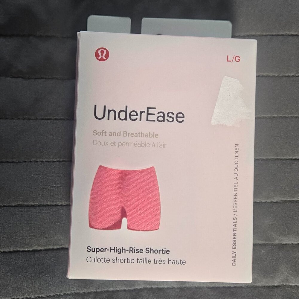 NWT Lululemon UnderEase Super High Rise Shortie Underwear - L Sakura Pink - Picture 2 of 4